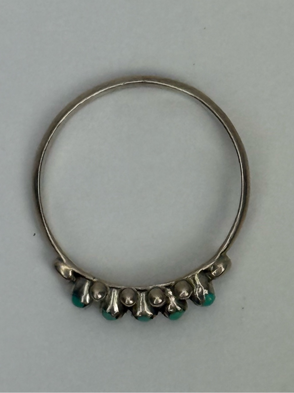 Sterling Silver Five-Stone Turquoise Accent Ring - Picture 4 of 4